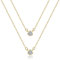 GEMAURA Layering-Kette 14K Vergoldet - Damen Gold- und Silberkette mit Anhnger - Hypoallergene 925 Silberkette fr Frauen