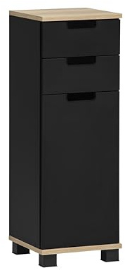 Schildmeyer Highboard Emmik 159508 schwarzmatt/weißeiche Dekor, 30,3 x 32,6 x 88,1 cm