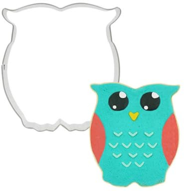 Hrlace Ausstechformen Tiere Keksausstecher zum Backen Waldtiere Plätzchen Ausstecher Edelstahl Plätzchenausstecher für Kinder Geburtstag Party DIY Kuchen Fondant Tortendeko Große Eule