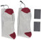 Heated Electric Socks Battery Powered Comfortable Cotton Socks for Winter Camping Skiing Hiking One Size (Gray)