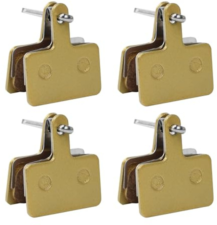 4-Pairs Pack Semi-Metallic E-Bike Brake Pads-Compatible with Ridstar Q20 MINI/H20/Q20 Lite & OUXI V8 Electric Bikes, Front/Rear Disc Brake Pads Kit for Smooth, Low-Noise Braking and Easy Installation