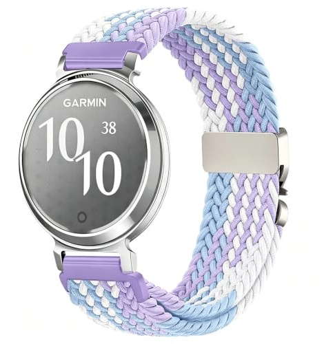 Sundara 14mm Nylon Sport Strap for Garmin Lily 2 Active Lily 2 soft braided seamless adjustable strap, compatible with Garmin Lily 2 Sport Lily 2 Classic unisex.
