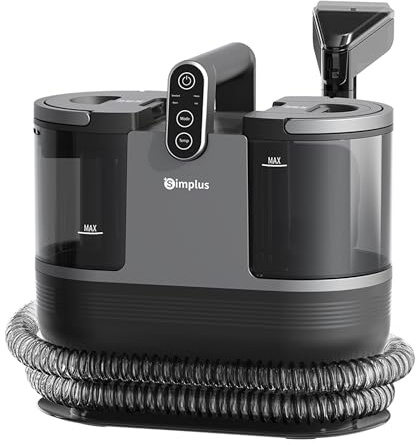 SIMPLUS Waschsauger 1200W mit 40°C/60°C Heizfunktion, 16 kPa Polsterreiniger Gerät, 1,5L Wassertank, 300 ml/min Sprühdruck, Nasssauger für Teppich, Sofa, Auto, Selbstreinigung