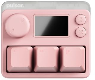 Pulsar Gaming Gears Pulsar Lab XPAD Gaming Keyboard, Mini, Pink | Compact 3-key keypad with up to 8,000Hz polling and 0.1ms low latency