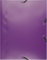 Exacompta 55918E 10er Pack Einschlagmappen aus Kunststoff mit 3 Klappen und 2 Gummizügen, 24 x 32 cm, DIN A4, violett Sammelmappe Dokumentenmappe für Büro und Schule