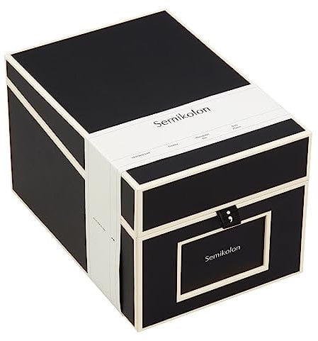 Semikolon 352546 CD- und Fotobox - 17,7 x 15,7 x 25,6 cm - für 10 x 15 cm Fotos - Cover black schwarz