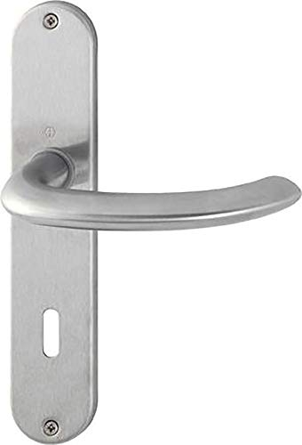 Hoppe 3042581 Türbeschlag Marseille E1138Z/302 mit WC-Olive-Lochung, Silber