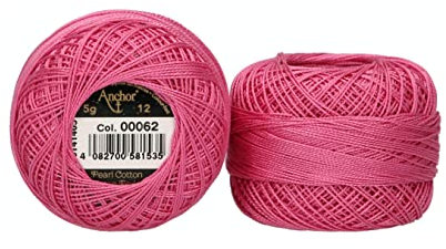 Anchor 4596012-00062 - Filo da ricamo, 100% cotone, 62, spessore 12, 56 m, 9 g
