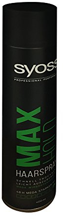 Syoss Spray pour cheveux Max Hold Tenue 5, très puissant, 400 ml