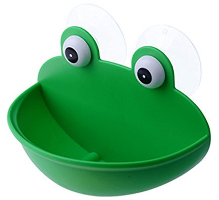 Kxtffeect 1pce Cut Grenouille Style Porte-savon, Coque en silicone Portable Porte-savon pour douche, salle de bain, cuisine, Plan de travail, Voyage Vert
