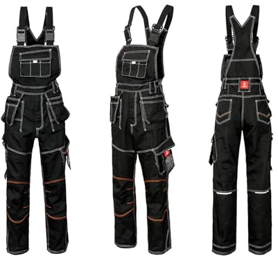 URG Latzhose Cargo Arbeitslatzhose Schutzhose Multifunktion Bauhose (44)