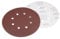 Sourcingmap 10Pcs 7 inch 8 Hole Hook and Loop Sanding Disc 400 Grit Flocking Sandpaper Random Orbital Sander Paper
