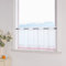 ESLIR Scheibengardine mit Ösen Gardinen Küche Bistrogardinen Transparent Stores Vorhänge mit Satinband Voile Weiß und Rosa HxB 30x120cm 1 Stück