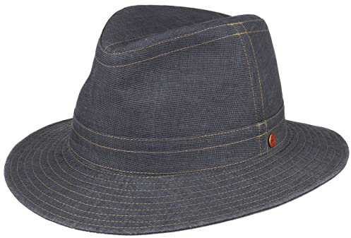 Mayser Savona Travellerhut Stoffhut UV-Schutz Handmade Made in EU Damen Herren Frühling Sommer blau 59 cm