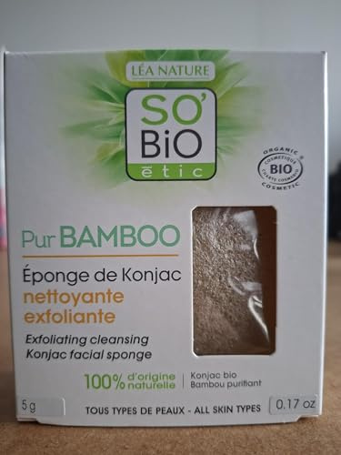 Konjac Exfolierande svamp för alla hudtyper PurBamboo SO BiO étic 18 g