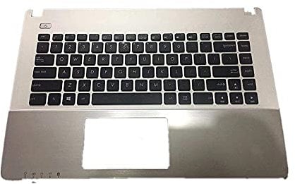 fqparts Replacement Laptop Upper Case Cover C Shell & Keyboard For ASUS R409 R409C R409CA R409CC R409J R409JB R409JF L LA LB LC LD LN MD V VB VC VE White US English Layout Small Enter Key Layout