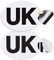 Onarway UK Oval Car Stickers, 1 Thick Magnetic UK Stickers and 1 Self-adhesive UK Stickers for Cars, Vans, Trucks, No Melting No Blow off No Scratching, for Driving in Europe