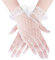 YiYaO Kurze Handschuhe aus Spitze Abendhandschuhe Brauthandschuhe kurze Spitze Mesh Gaze einfache Hand Ärmel weiß Retro Meeting Management Hochzeitsfoto Kleid Hochzeitshandschuhe