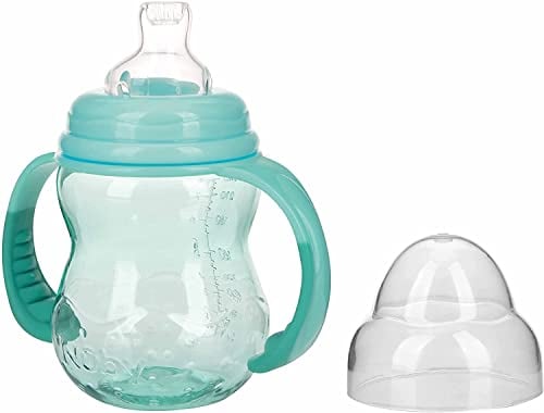 Nûby - Biberon d'apprentissage en Tritan- col large - 240ml - VERT - 6m+ NV03001AQUA