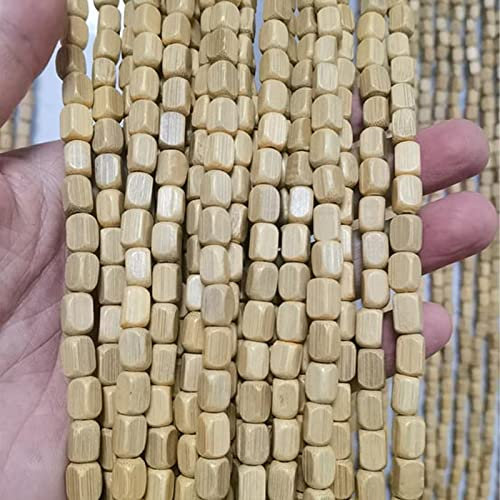 YUJIANHUAA Perlenvorhang Türvorhang Holzperlenvorhang,Natürlicher Bambus Saiten Perlen,Fadenvorhang Insektenschutz,für Türen,Wohnzimmer,als Raumteiler oder Dekoration,Anpassbar (90x210cm(90 Stränge))