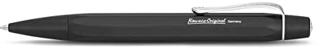 Kaweco ORIGINAL Kugelschreiber Black Chrome I Business Kuli aus hochwertigem Aluminium in oktogonalem Design I Luxus Kuli in Schwarz inklusive Metall-Geschenkbox I Drehkugelschreiber 13 cm