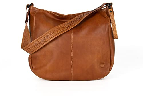 Spikes & Sparrow Umhängetasche Echt Leder Damen 2-in-1 Crossbody | Messenger Bag mit Stifthalter | Handtasche mit Schlüsselfinder