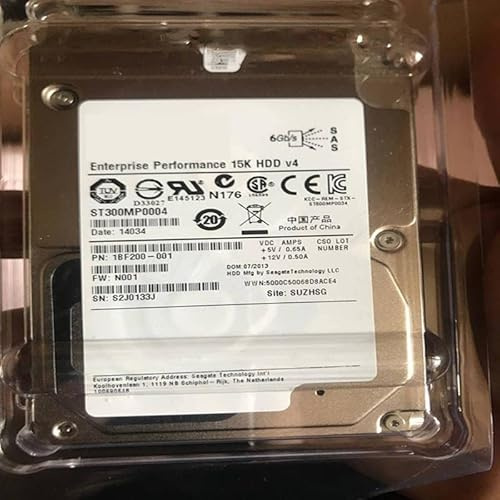 MIDTY HDD für 300 GB 2,5 Zoll SAS 64 MB 15000 U/min für interne HDD für Server HDD für ST300MP004