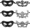 wugongshan 6 Stk Maskerade Masken, Schwarze Venezianische Party Spitzenmasken Augenmasken, Frauen Männer Sexy Maskenball Masken, für Maskerade Kostümfeste Party