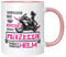 TassenTicker - Motorrad Tasse - Geschenke für Frauen Freundin Frau - Motorradfahrerin - Geschenkidee - Kaffeetasse - lustig - Bikerin - Becher (Rosa)