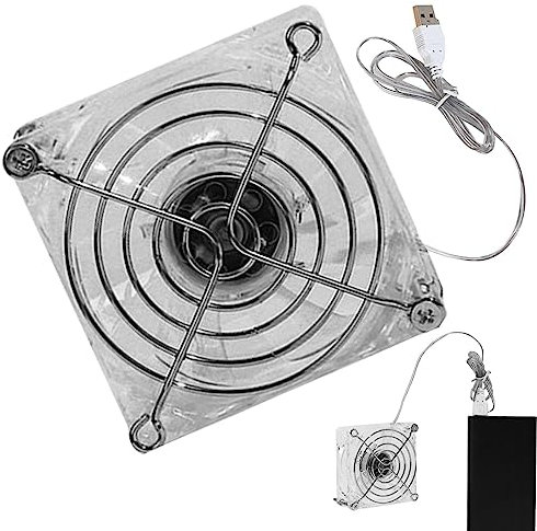 Gesuter Dog Cage Cooler Fan,7-bladed Turbofan Cooling Fan For Small Pet - Acrylic Cage Fan, Comfort For Guinea, Hamster, And More