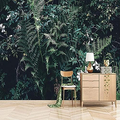 Custom 3D Wallpaper Modern Green Leaf Photo Wall Paper Living Room Bedroom Background Wall Decor 3D Wall Sticker Self-Adhesive-140x100cm