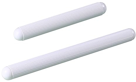 Growtail Rolling Pin Fondant Cake Dough Roller Plastic Non-stick Kitchen Rolling Pin for Cake Bread Set of 2