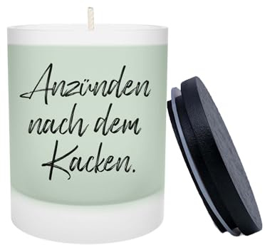 Duftkerze Anzünden nach dem Kacken - Entspannungskönig - handgegossene | Handgegossene Kerze für Humor, Duft und gemütliche Auszeiten