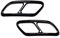 ANRAM Endrohrabdeckung Auspuffblende Für Volvo Xc60 Xc90 S60 V60 S90 V90 Xc40,Schalldämpfer Auspuffrohrabdeckung Trim Car Styling Externes ZubehöR,L-Nero-2020-2021 v60