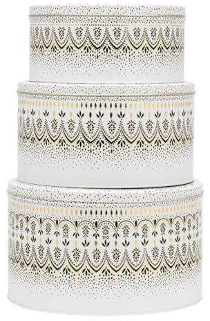 elite Sara Miller Artisanne Noir Set of 3 Round nested Cake Tins 250(d) x 145mm (lg), 225(d) x 120mm (med), 195(d) x 95mm (sml)