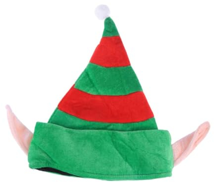 OFFSCH kinderkostüm kostüm für kinder weihnachten kostüm Weihnachtsmütze Weihnachtselfenmütze Cosplay Elfenmütze Mütze mit Elfenohren Hut mit Elfenohren Weihnachtsbaum Kindermütze