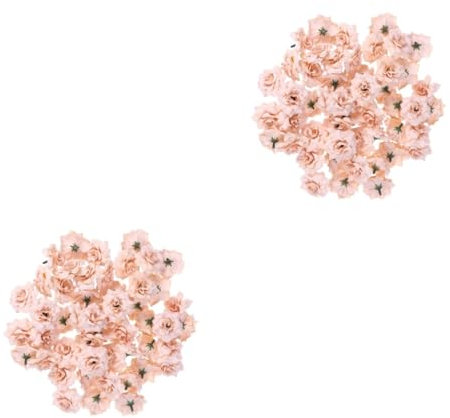 TOPBATHY 100 STK Hochzeitsdekoration Mini-Rosen Kunstblumen Brautsträuße für die Hochzeit heim künstliche Blumen Pflanzendekor künstliche Rosenblüte Blumenköpfe draussen Blütenkopf Pentagon