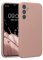 kwmobile Handyhülle kompatibel mit Samsung Galaxy A34 5G Hülle - gummierte Handy Case aus Silikon in Altrosa