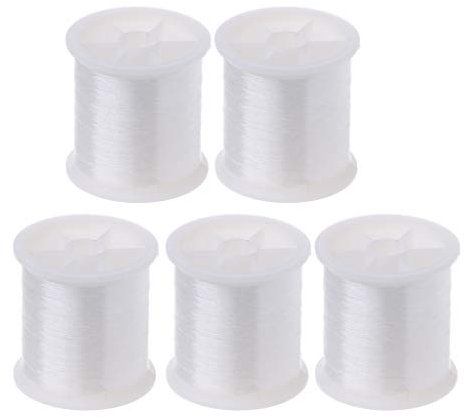 100 m/Rolle, multifunktional, transparent, unsichtbar, transparent, transparent, Angelschnur, Nylon, Monofilamentschnur für Schmuckherstellung, Nähgarn, Schwarz und Weiß, Allzweck-Angelschnur