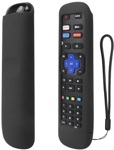 YiBiChin Protective Case for Hisense Roku EN3A38, TCL Roku 55RP620K, R50B7120UK R55B7120UK R65B7120UK TV Remote - Shockproof, Anti-Slip - Black