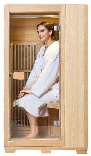 VEVOR FRB-1E5 Sauna Infrarouge lointain, Couleur du Bois