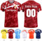 Maillot de Foot Personnalisé T Shirt Foot Enfant Adulte Maillot Football Personnalisé avec Le Numéro du Nom