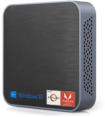 SIMPLETEK Mini-PC Windows 10 Pro AMD Max 3,30 GHz 32 GB RAM DDR4 4 TB SSD M.2 WiFi+BT | TypeC + HDMI + DP | Desktop-PC + VESA-Halterung