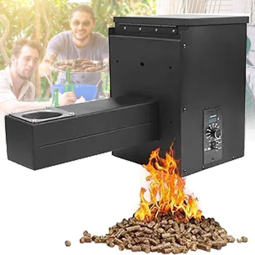 Kit de montaje de tolva de ahumador de pellets para barbacoa de pellets de madera, perfecto para parrilla, ahumar, hornear, asar, estofar, fácil de instalar y usar