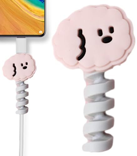 Silicone Charger Cable Protector - Cartoon Silicone Charger Cord Protector | Cute Cord Saver for USB Cable, Colorful Charging Cord Management for Home