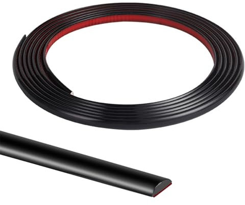 5m Black Wall Edging Strip, Self Adhesive 3D Wall Edging Strip Peel and Stick Molding Wall Trim for Wall, Ceiling, Mirror, Tile Edge, Furniture and Home Decoration