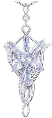 HUUiWAA Silberne Lord-Halskette mit kubischem elbischem Schmuck für Damen, M, Metall, Kein Edelstein