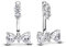 Pandora Timeless Funkelnde Schleife Tropfen-Ohrringe aus Sterling Silber mit Zirkonia, 293543C01