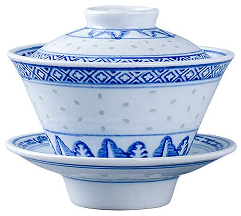 XDAWQP Taza sopera de Porcelana de 160 ml, Cuenco con Tapa China, Juego de té Gaiwan, Tetera de Viaje
