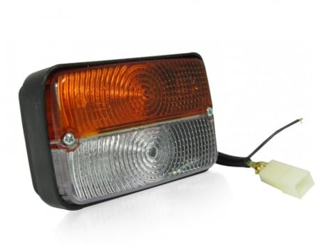 Générique Phare Clignotant Feu de Position Avant pour Tracteur Côté Gauche/Droit Compatible avec Agricole Massey Ferguson Landini Homologué E37
